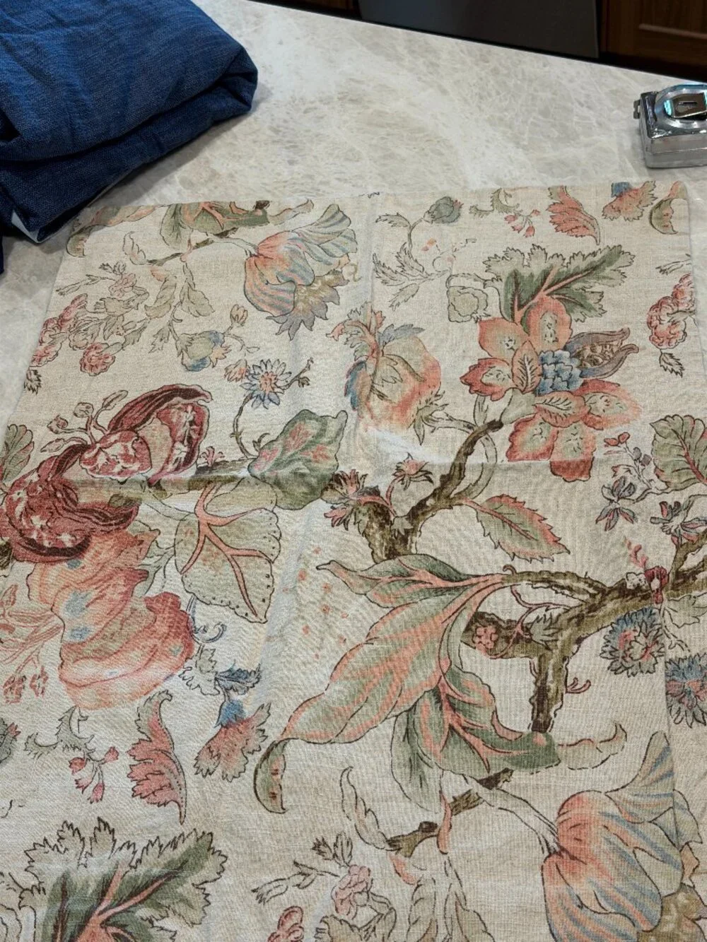 Grace Floral Texture Cotton Linen Blend Standard Sham